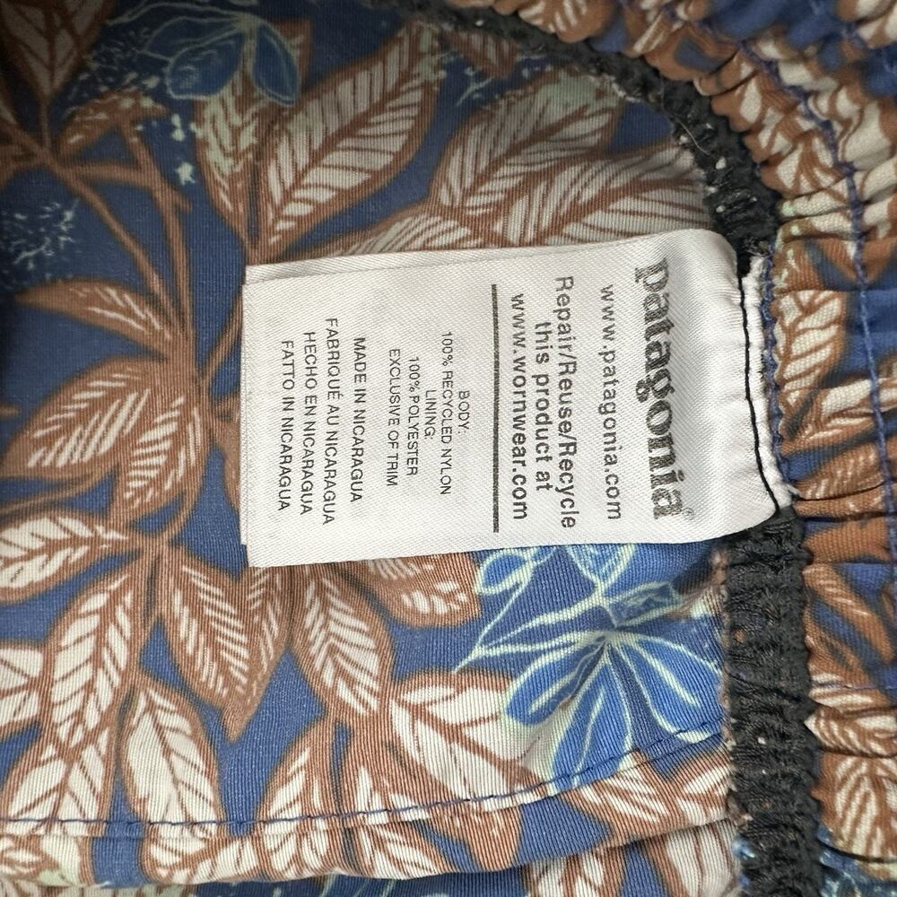 Patagonia Men’s Baggies Shorts Blue Floral 5" - Picture 5 of 6